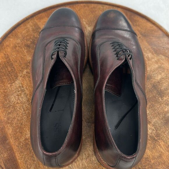Boss Hugo Boss Shoes Mens 8 (UK 7) Aspin Leather Toe Cap Dark Red Rubber Sole main image 8